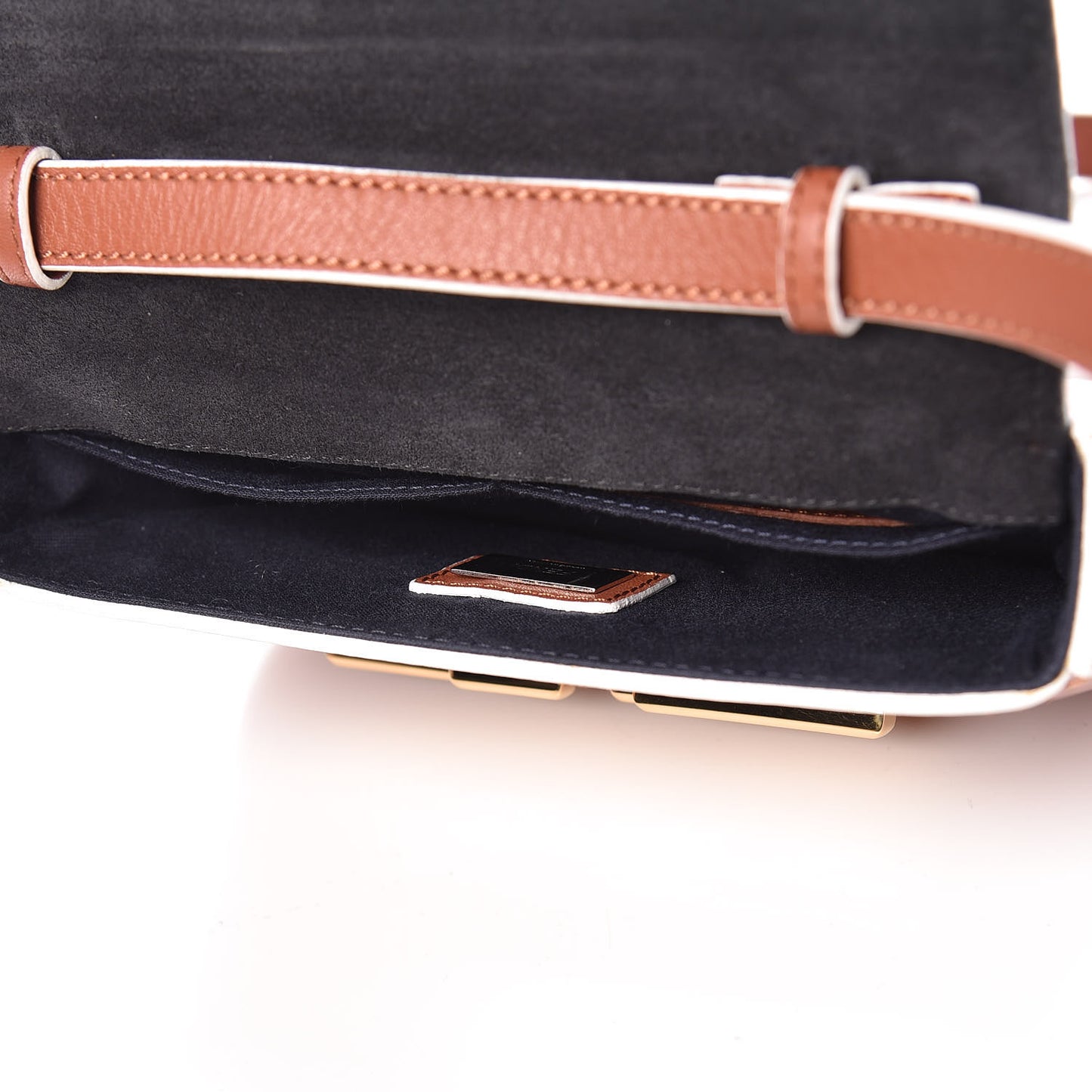 Vitello Dolce Calf Hair Studded Mini 3Baguette Shoulder Bag Caramello Iris