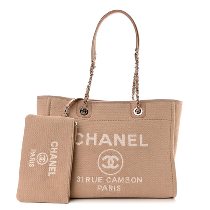 Chanel Mixed Fibers Small Deauville Tote Beige 1 of 10