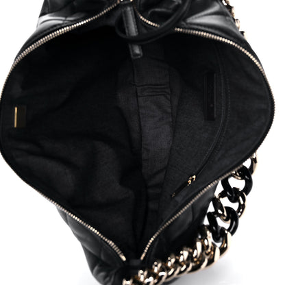 Chanel Lambskin Resin Elegant Maxi Hobo Black 5 of 10