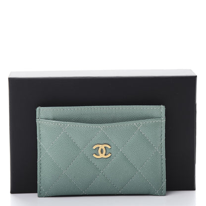 Chanel Iridescent Caviar Quilted Card Holder Light Blue 10 of 10