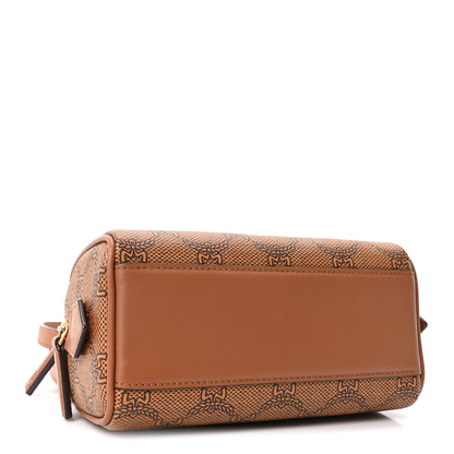 MCM Lauretos Nappa Mini Ella Boston Bag Cognac 4 of 10
