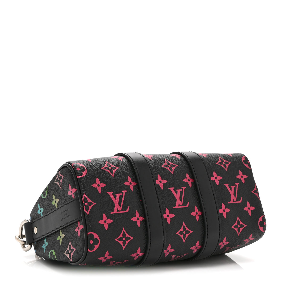 Louis Vuitton Monogram Iridescent Keepall Bandouliere 25 Black 4 of 9