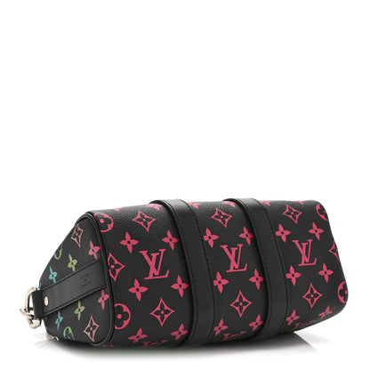 Louis Vuitton Monogram Iridescent Keepall Bandouliere 25 Black 4 of 9