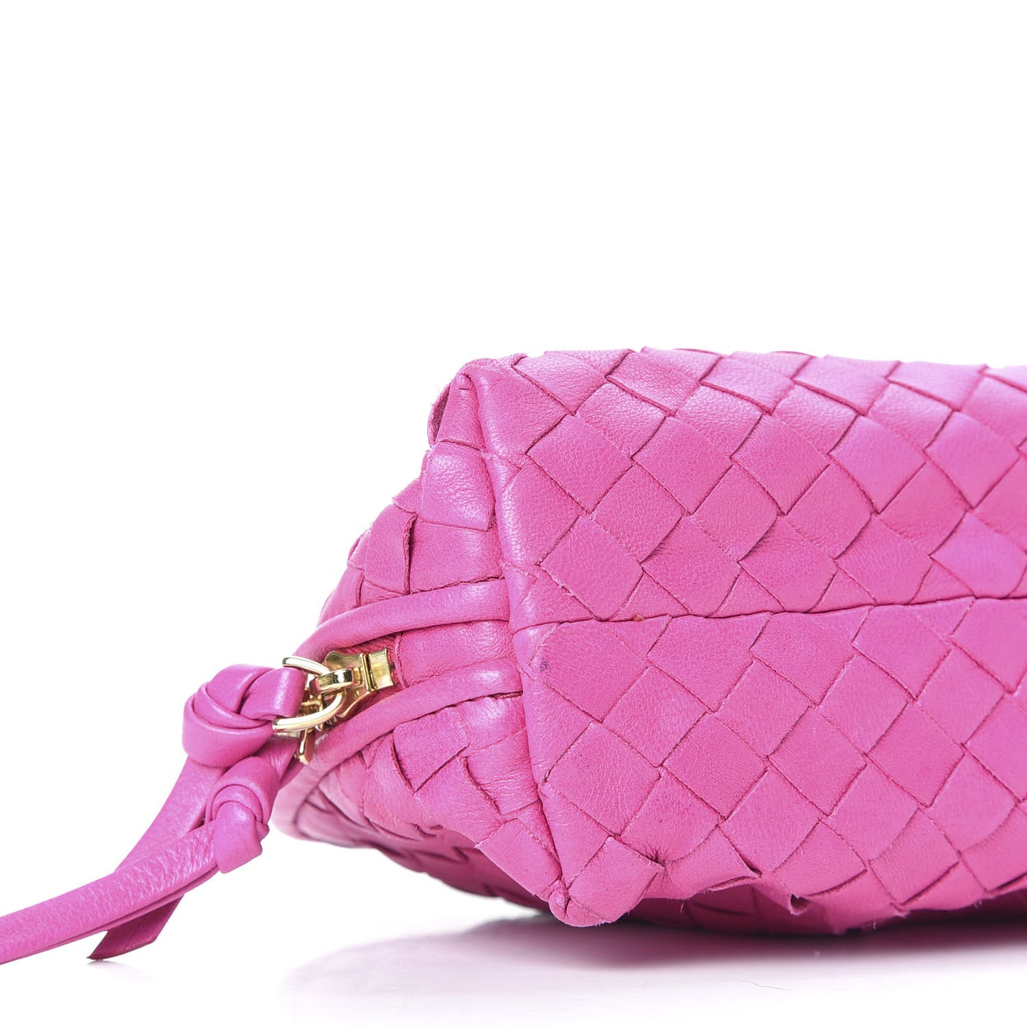 Nappa Intrecciato Cosmetic Pouch Fuchsia
