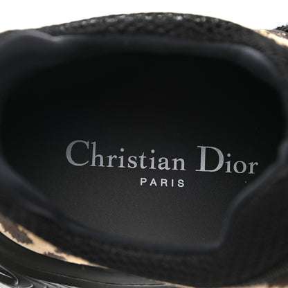 Christian Dior Technical Fabric Nylon Leopard Print Womens D-Wander Sneakers 38 Black 8 of 9