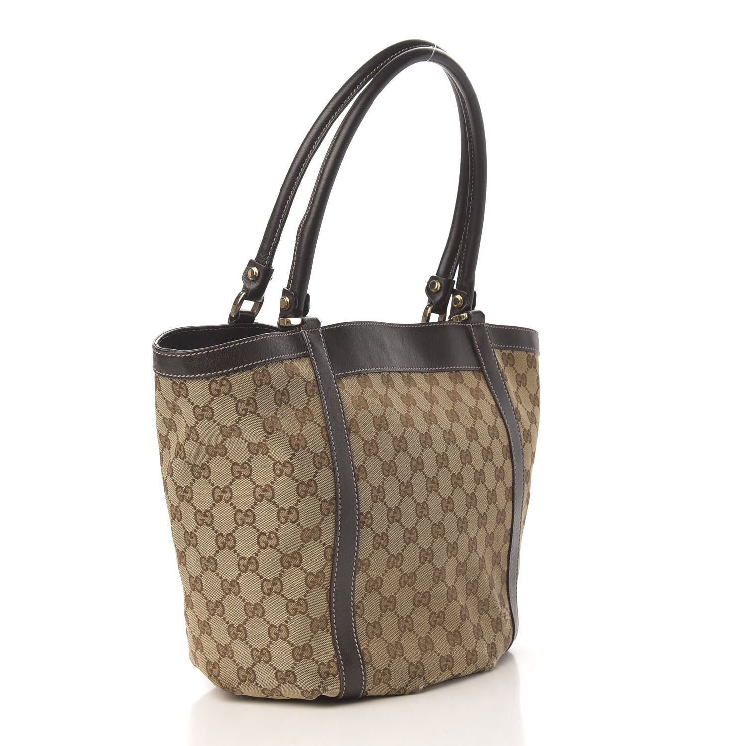 Gucci Monogram Medium D Gold Hobo Dark Brown 3 of 9