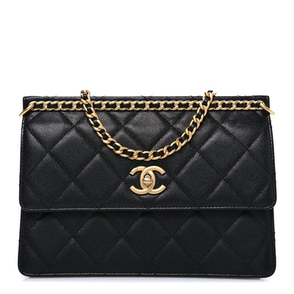 Chanel Caviar Quilted Chain Frame Flap Black 1 of 10