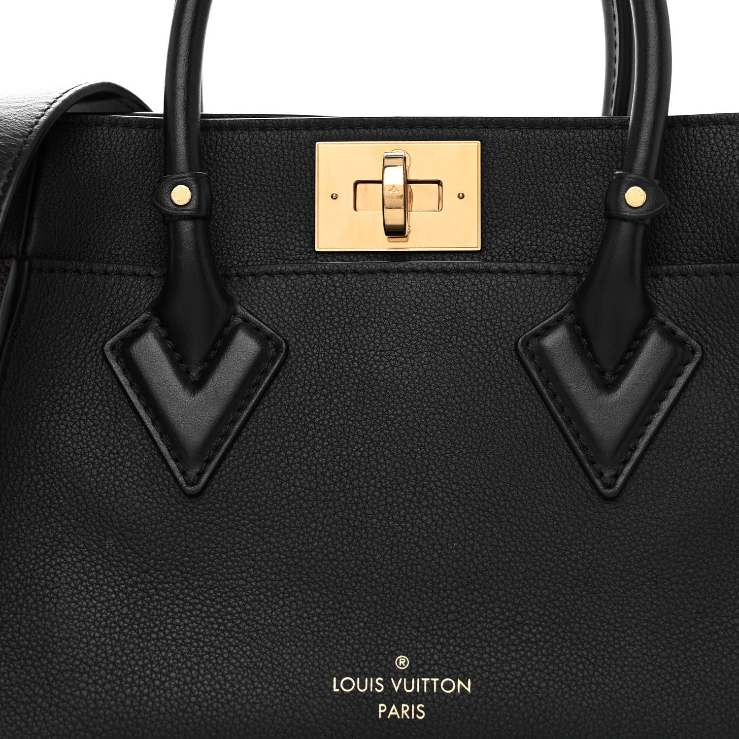 Louis Vuitton Calfskin Monogram On My Side PM Black 7 of 9