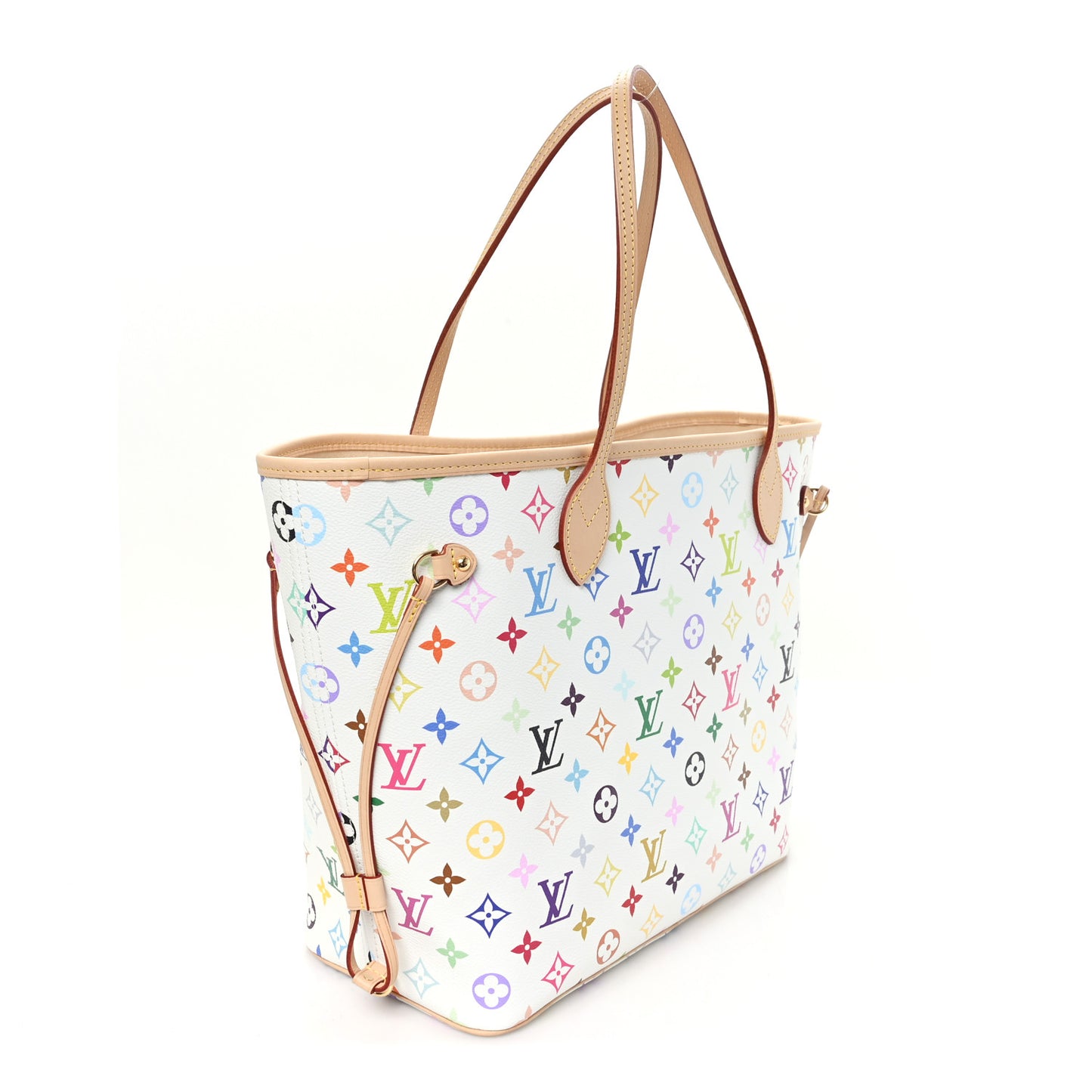 LV X TM Monogram Multicolor Neverfull MM White
