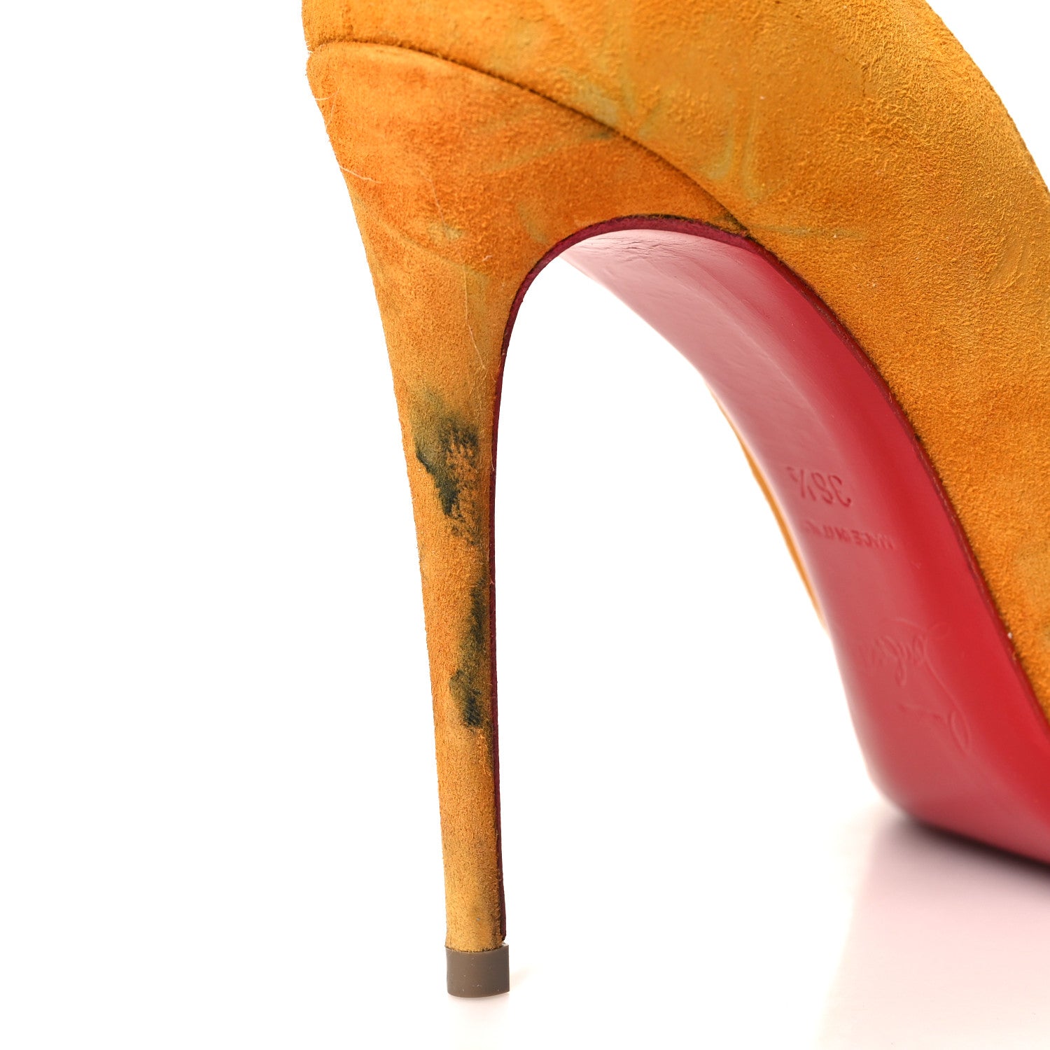 Christian Louboutin Veau Velours Pigalle Follies 100 Pumps 36.5 Full Moon 8 of 10