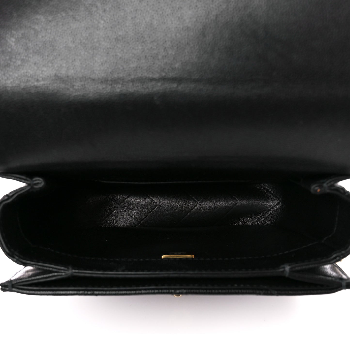 Caviar Quilted Moon Messenger Black
