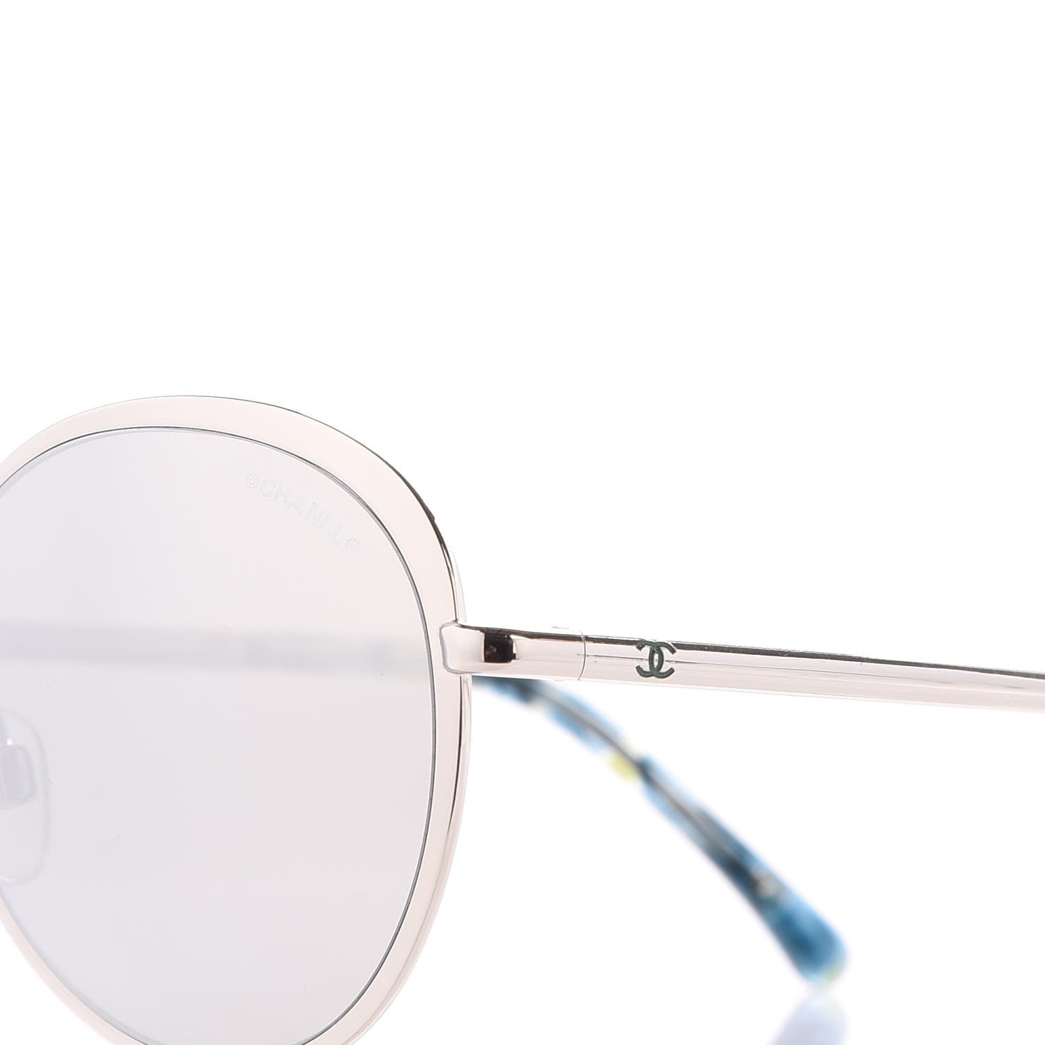 Chanel Round Spring Sunglasses 4206 Silver 8 of 10