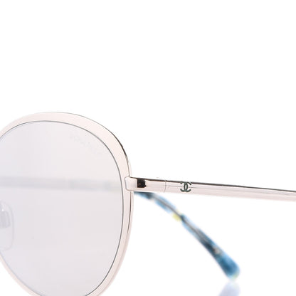 Chanel Round Spring Sunglasses 4206 Silver 8 of 10