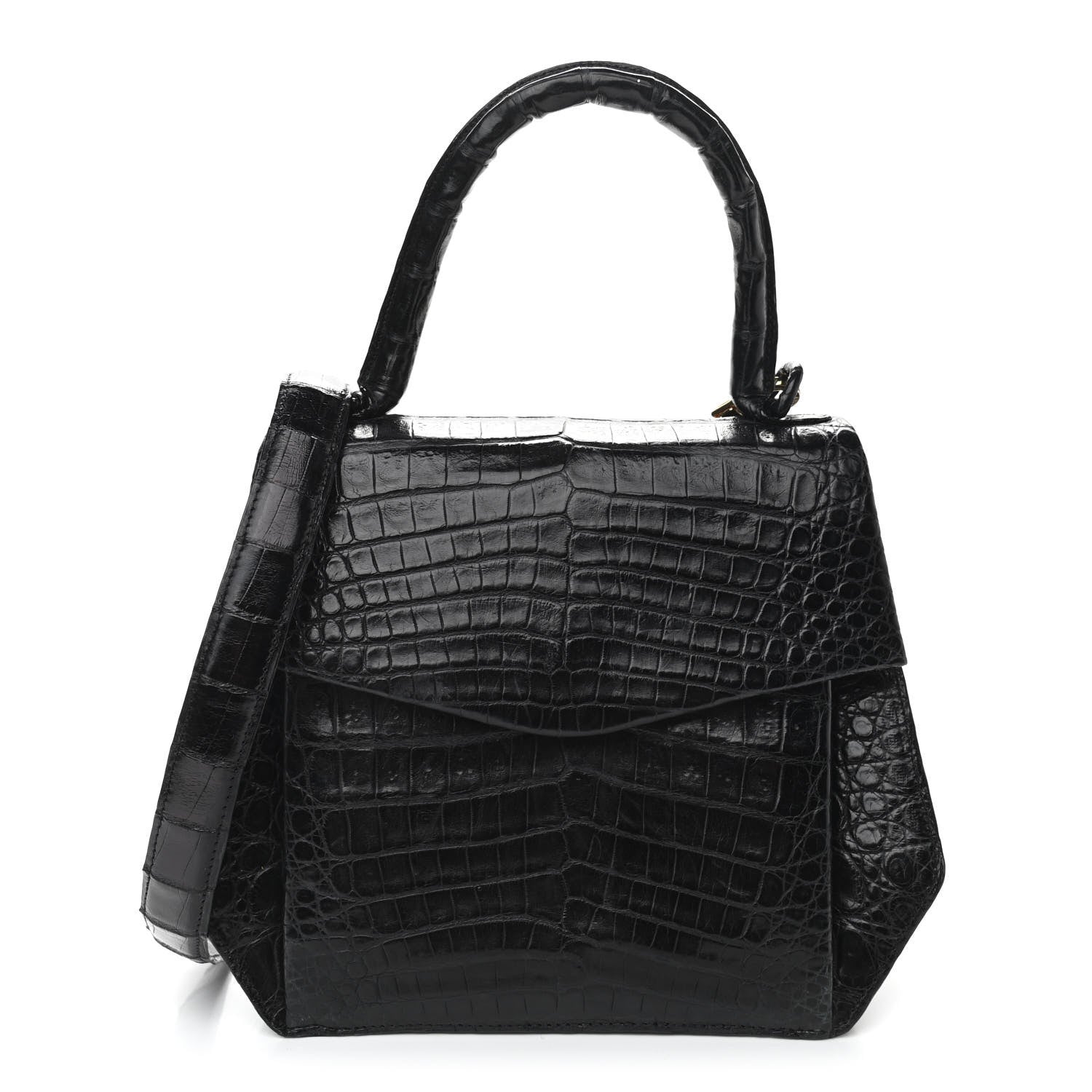 Nancy Gonzalez Crocodile Top Handle Black 1 of 9