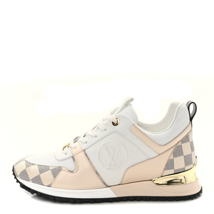 Louis Vuitton Calfskin Damier Azur Run Away Sneakers 39.5 White 1 of 8