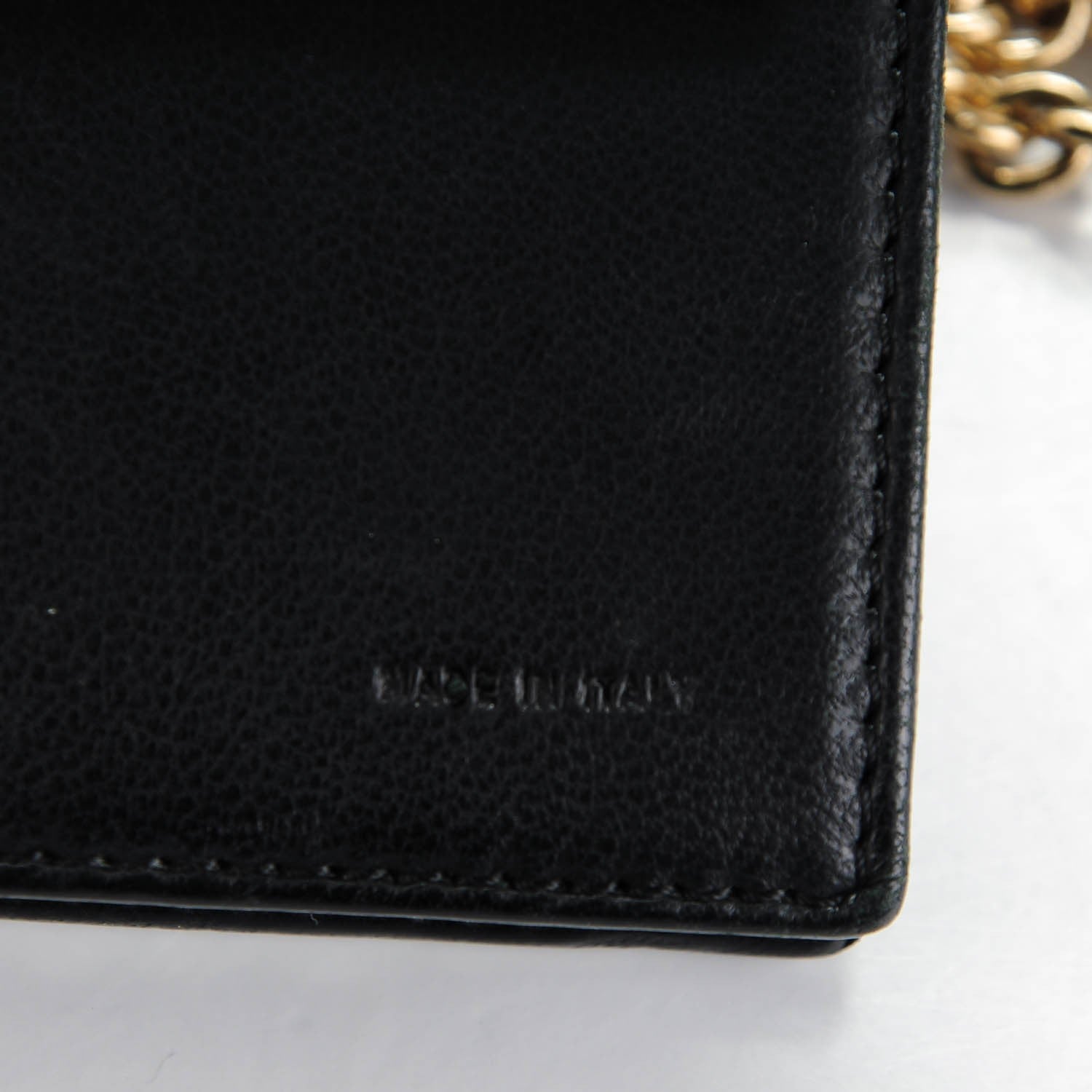 Fendi Nappa Logo Embossed Long Wallet On Chain Black 6 of 9