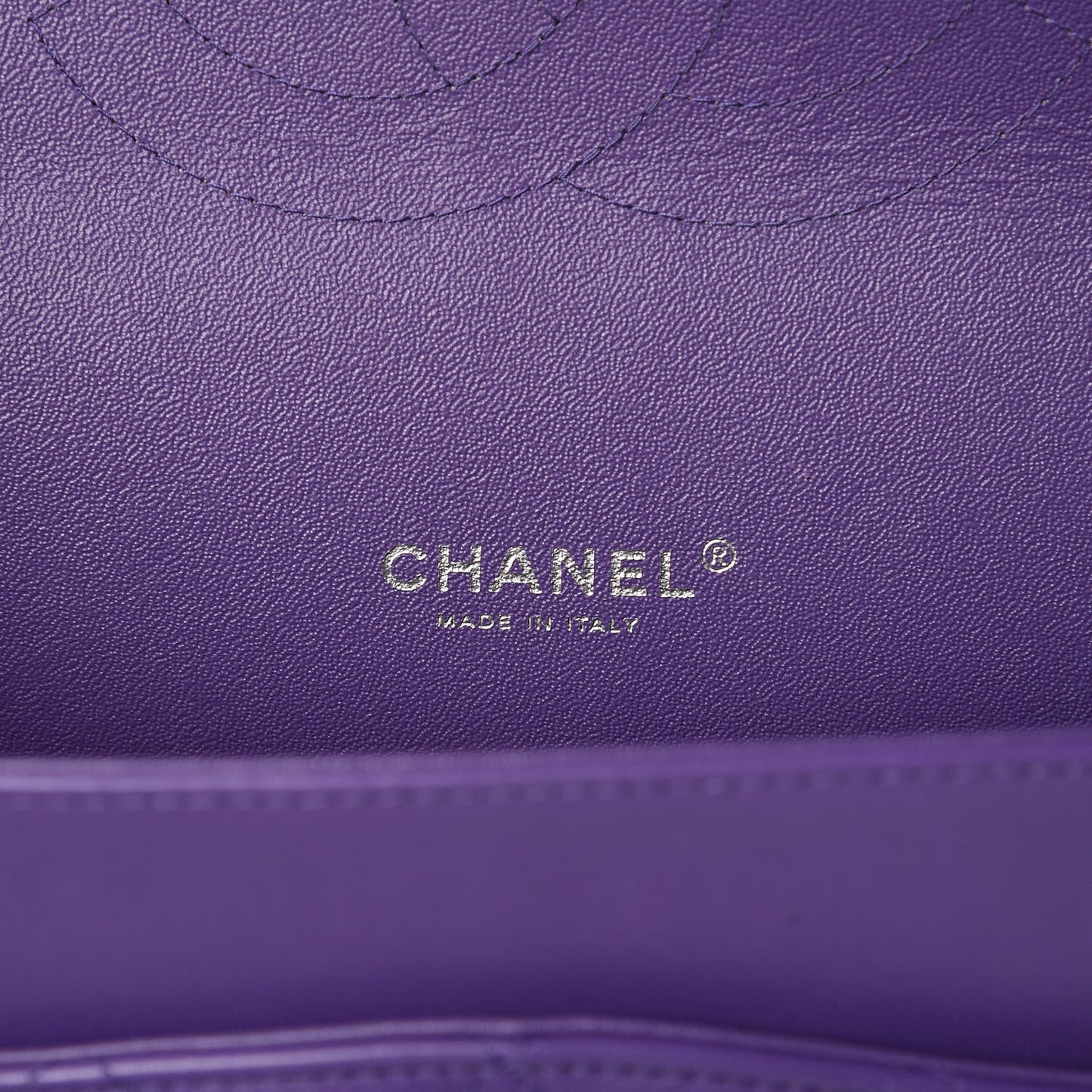 Lambskin Quilted Maxi Double Flap Purple