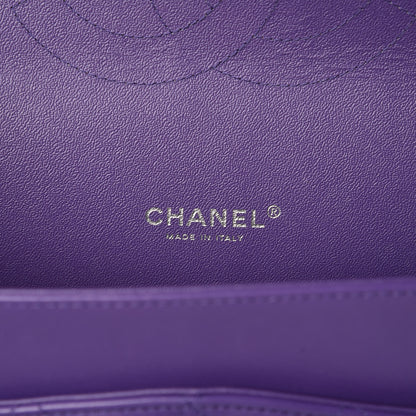 Chanel Lambskin Quilted Maxi Double Flap Purple 6 of 9