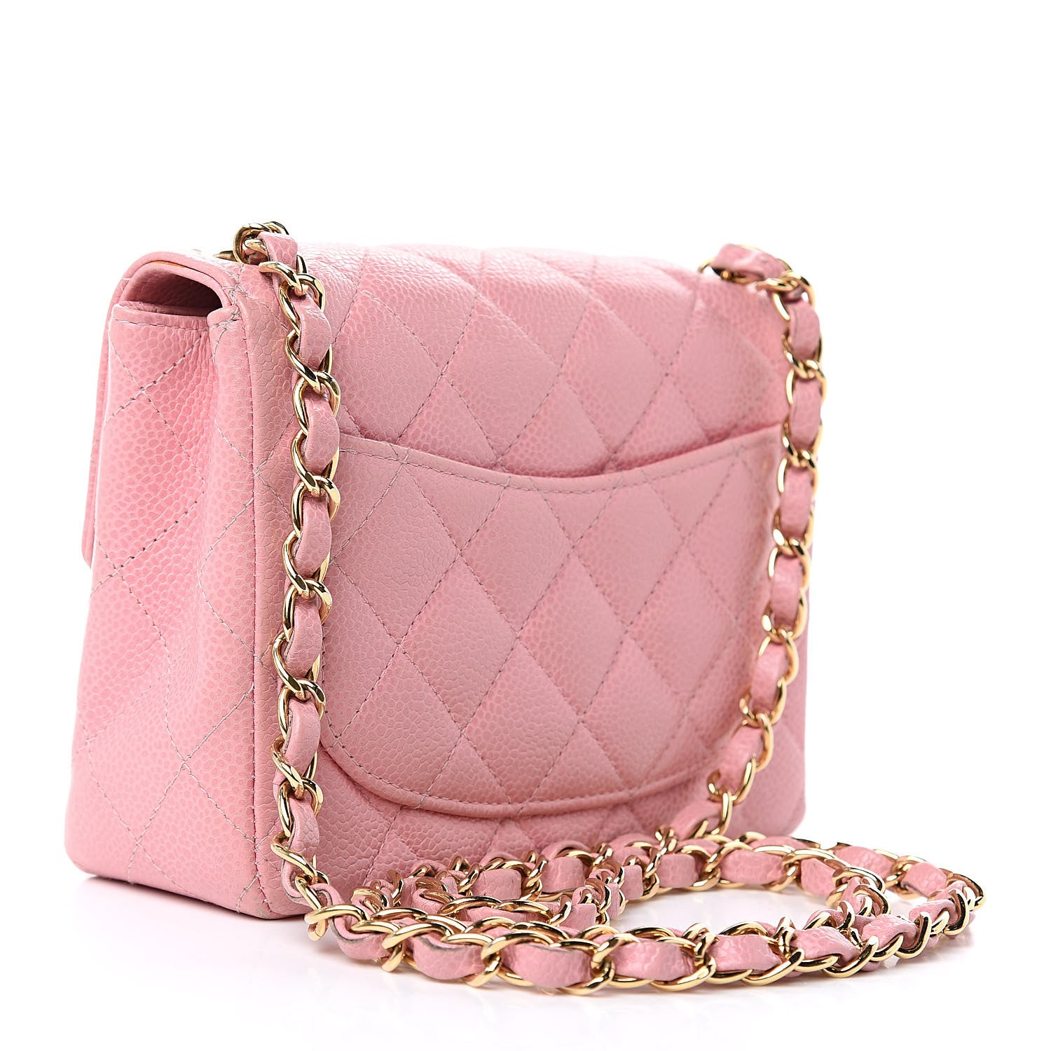 Chanel Caviar Quilted Mini Square Flap Pink 3 of 14