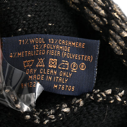 Louis Vuitton Wool Cashmere Warm Me Up Bonnet Beanie Hat Black 6 of 6