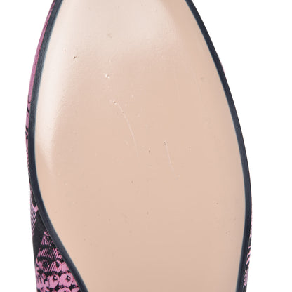 Gucci Silk Satin Saint Romain Womens Princetown Slippers 39.5 Pink Black 9 of 10
