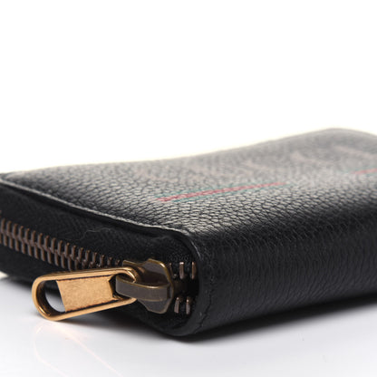 Gucci Calfskin Logo Zip Around Card Case Black 8 of 9