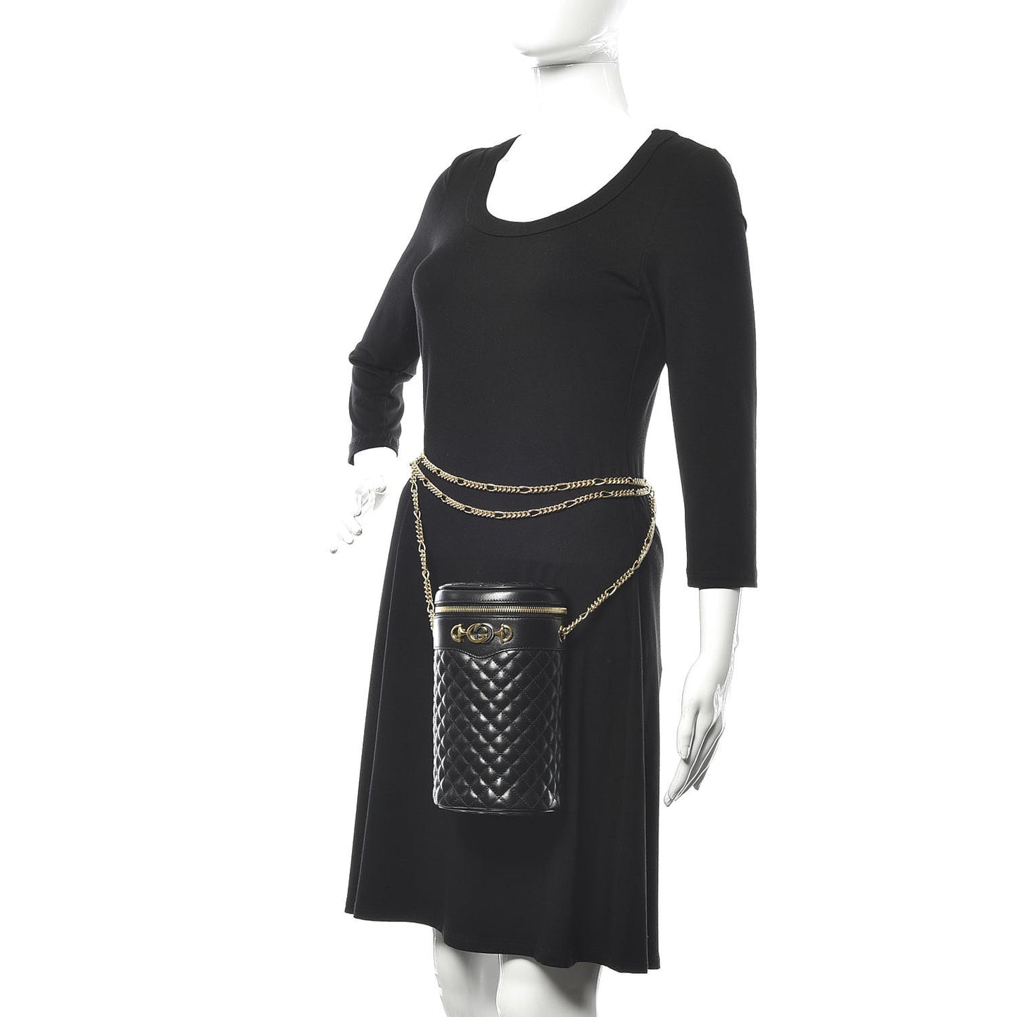 Calfskin Trapuntata Zumi Belt Bag Black