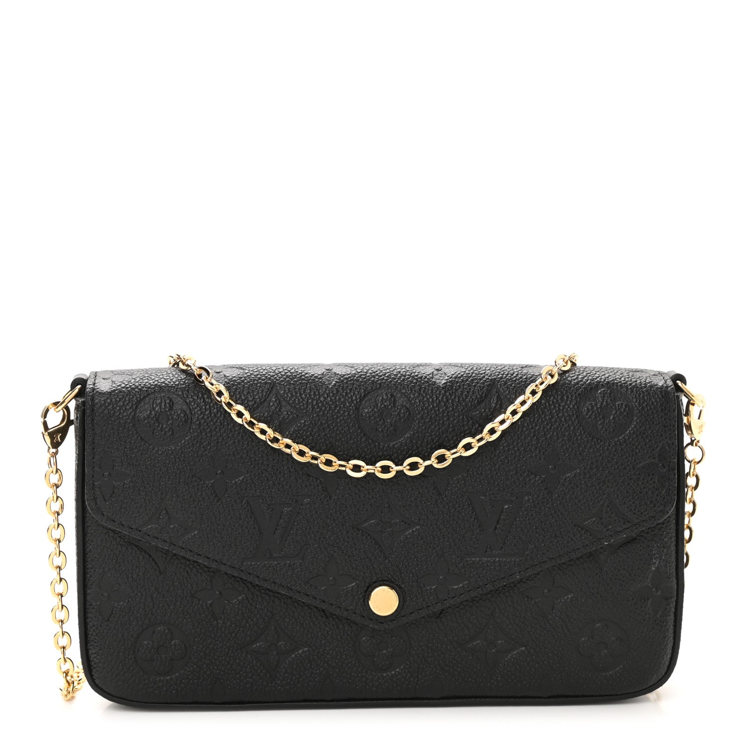 Louis Vuitton Empreinte Pochette Felicie Chain Wallet Black 3 of 8