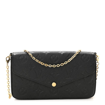Louis Vuitton Empreinte Pochette Felicie Chain Wallet Black 3 of 8