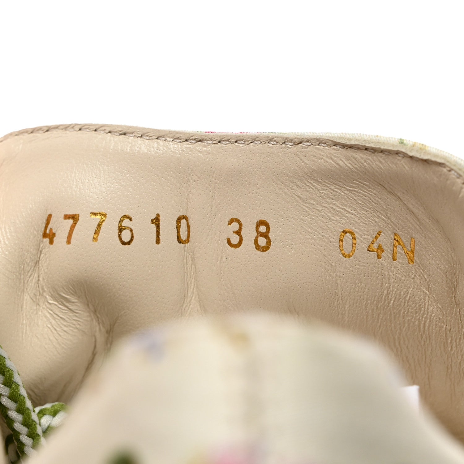 Gucci Canvas Floral Platform Sneakers 38 Ivory 9 of 9
