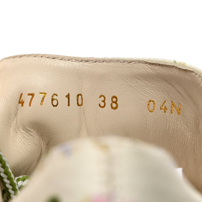Gucci Canvas Floral Platform Sneakers 38 Ivory 9 of 9