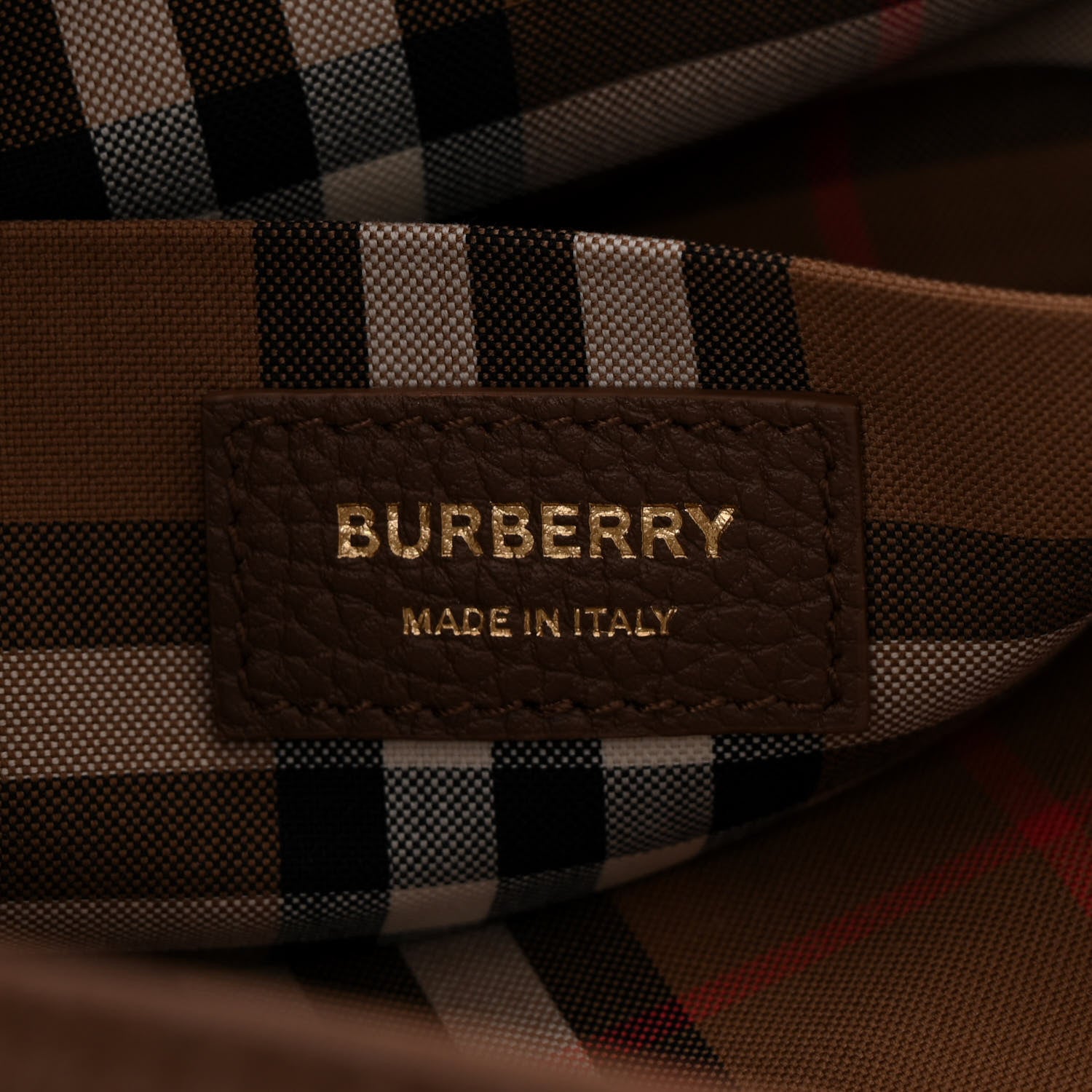 Burberry Calfskin Medium Bucket Bag Earth 6 of 11