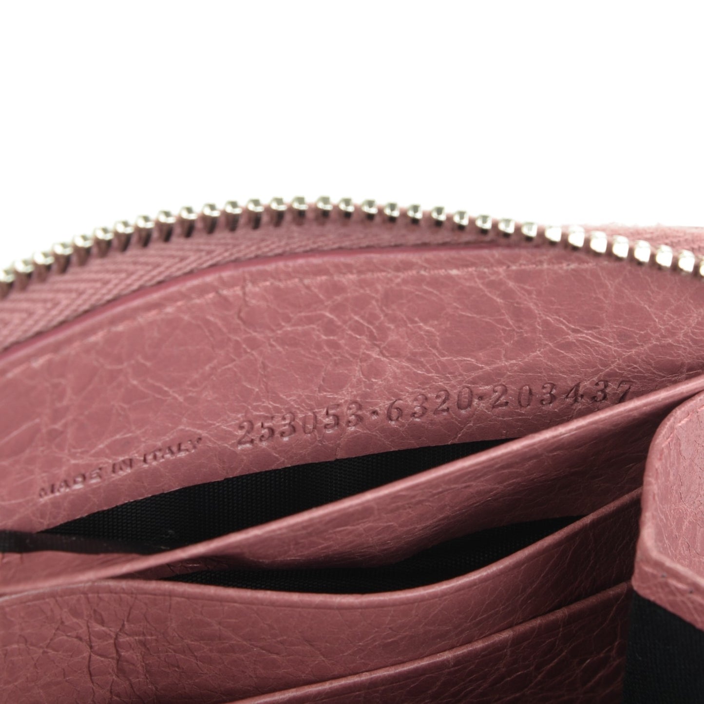 Agneau Giant 12 Silver Hardware Continental Zip Around Wallet Rose Bruyere