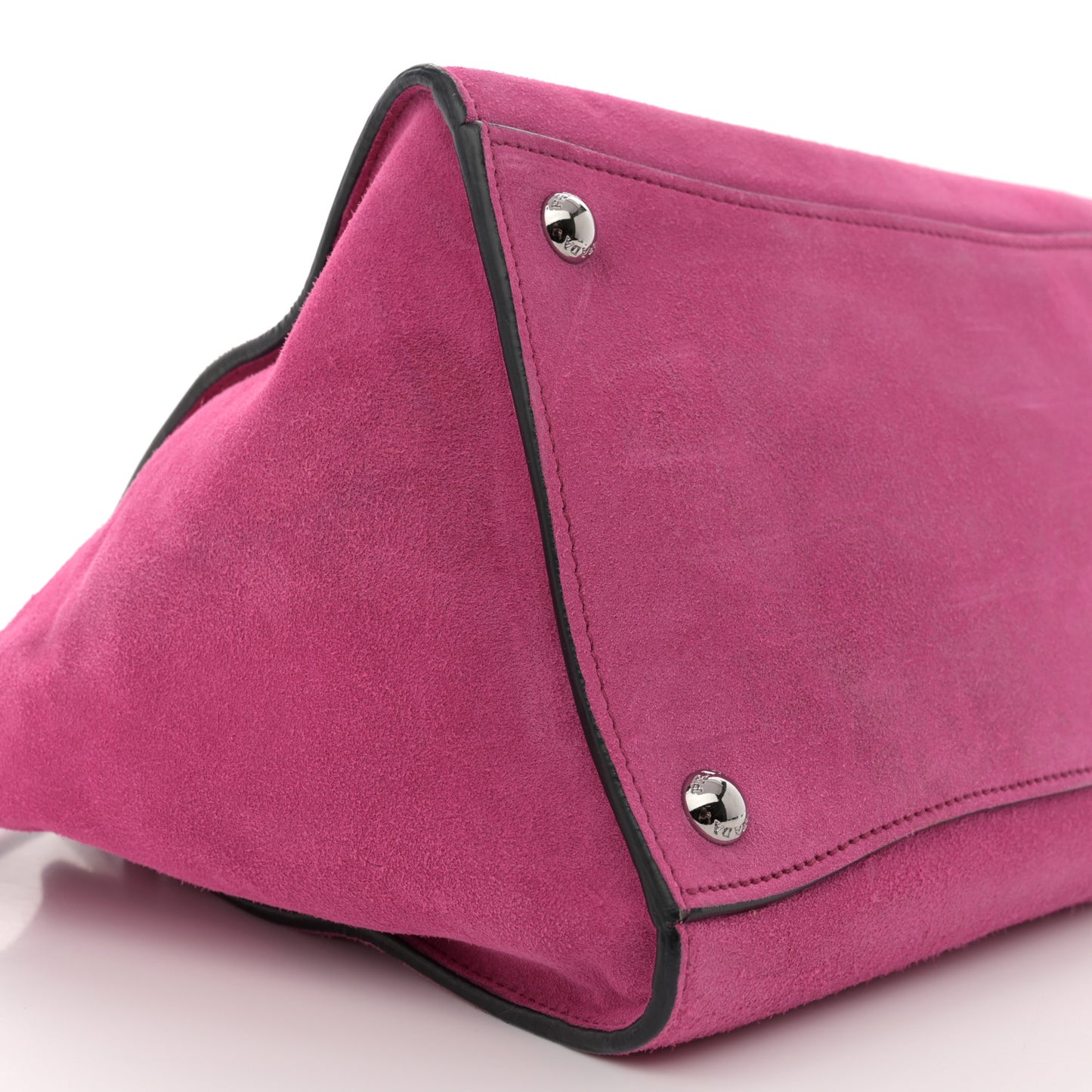 Scamosciato Suede Twin Pocket Tote Fuxia