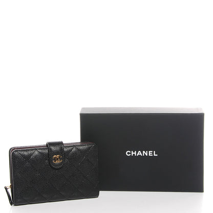 Chanel Caviar Quilted Zipped Pocket Wallet Black 9 of 9