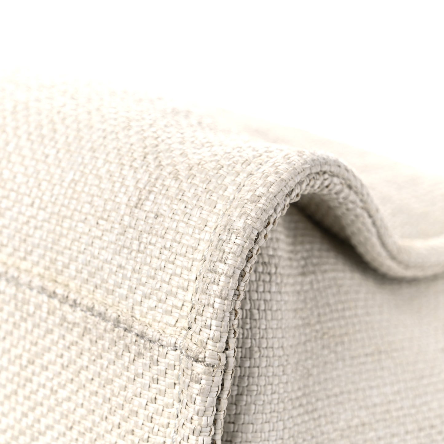 Woven Straw Raffia Medium Deauville Tote White Navy