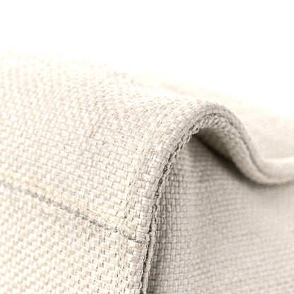 Chanel Woven Straw Raffia Medium Deauville Tote White Navy 10 of 12