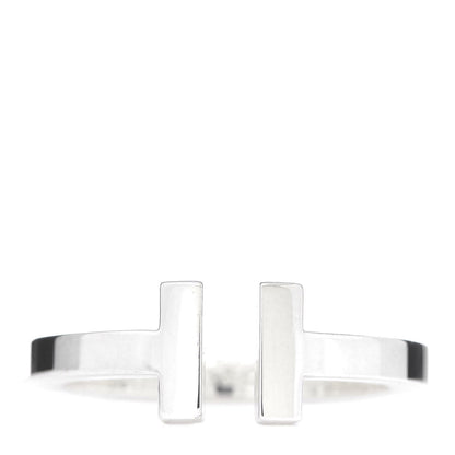 Tiffany Sterling Silver T Square Ring 58 8.25 1 of 5