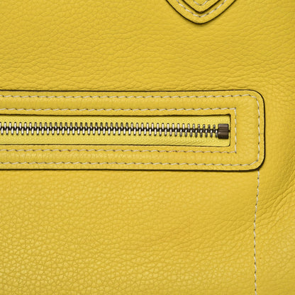 Celine Drummed Calfskin Mini Luggage Citron 8 of 10