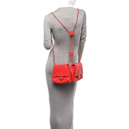 Chanel Lambskin Quilted Side-Packs Red 2 of 14