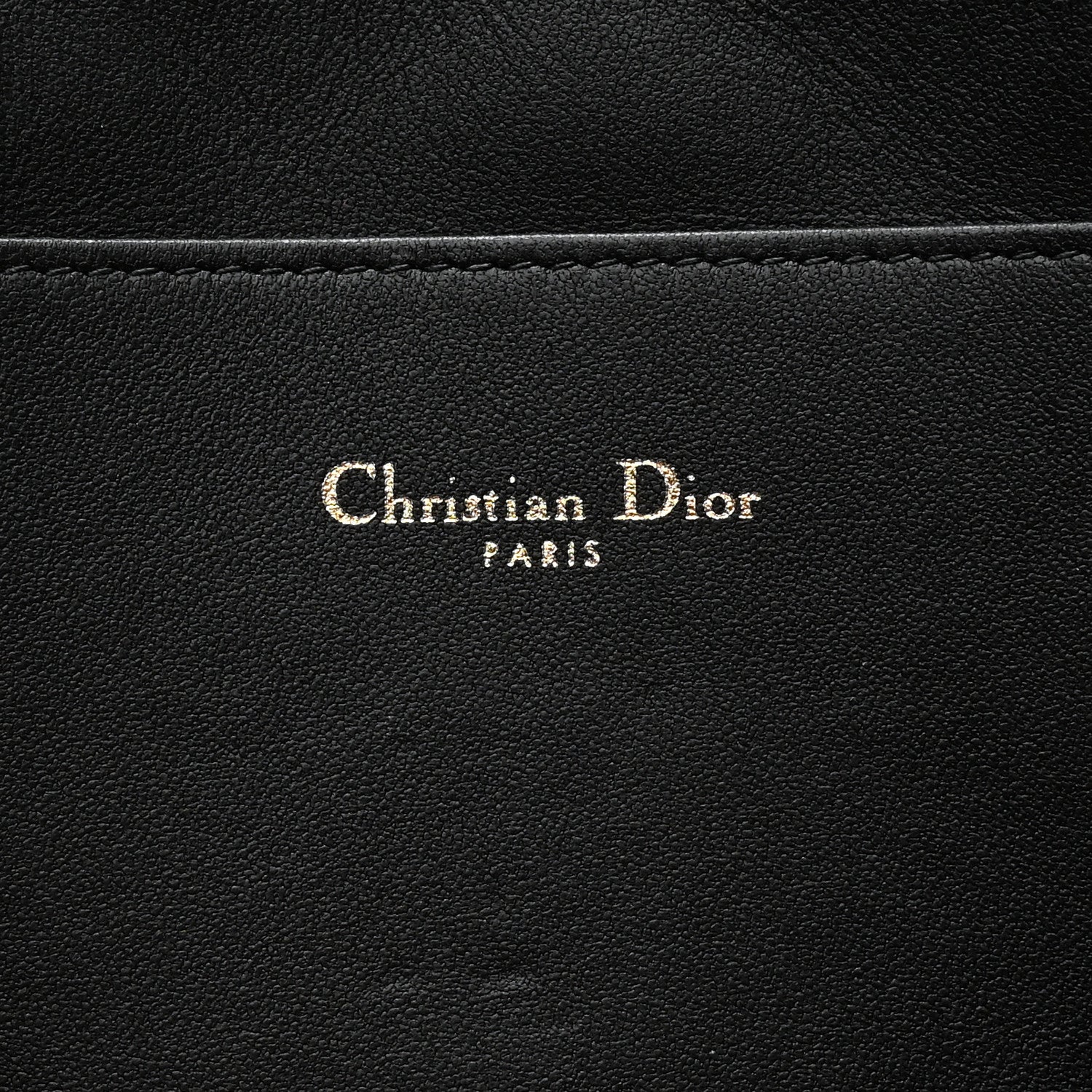 Christian Dior Supple Calfskin Cannage Large Caro Daily Pouch Black 6 of 9