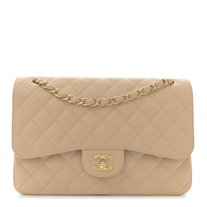 Chanel Caviar Quilted Jumbo Double Flap Beige Clair 1 of 12
