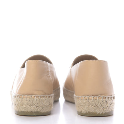 Chanel Lambskin CC Espadrilles 38 Beige Black 6 of 9