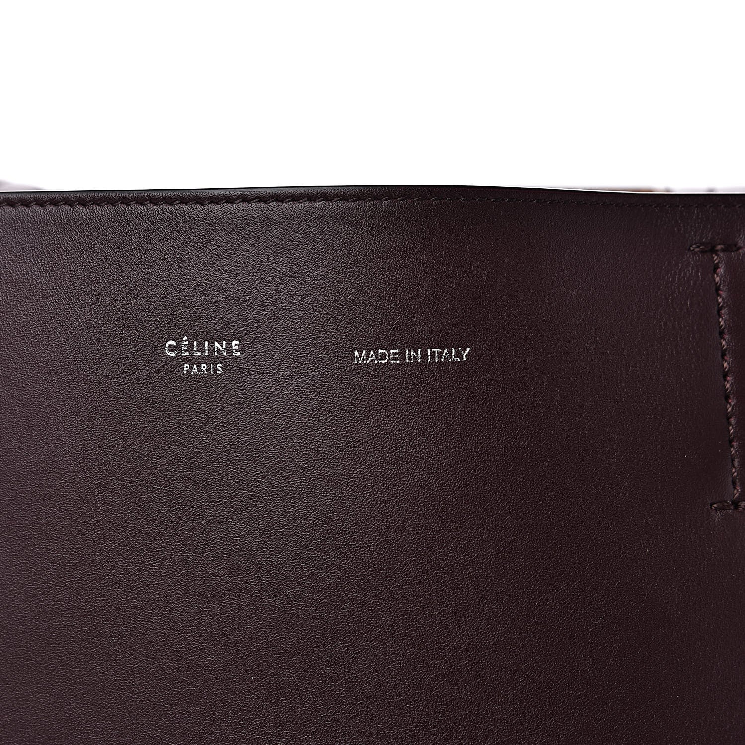 Celine Soft Calfskin Medium Belt Cabas Phantom Burgundy 7 of 11