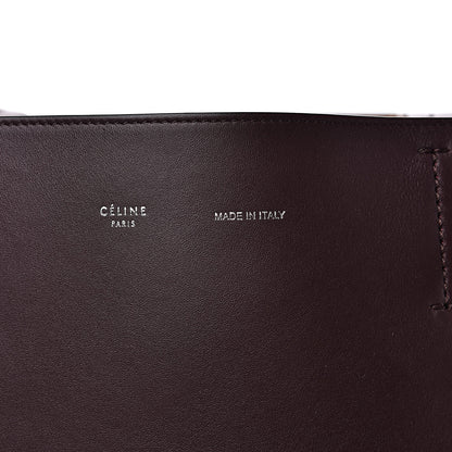 Celine Soft Calfskin Medium Belt Cabas Phantom Burgundy 7 of 11