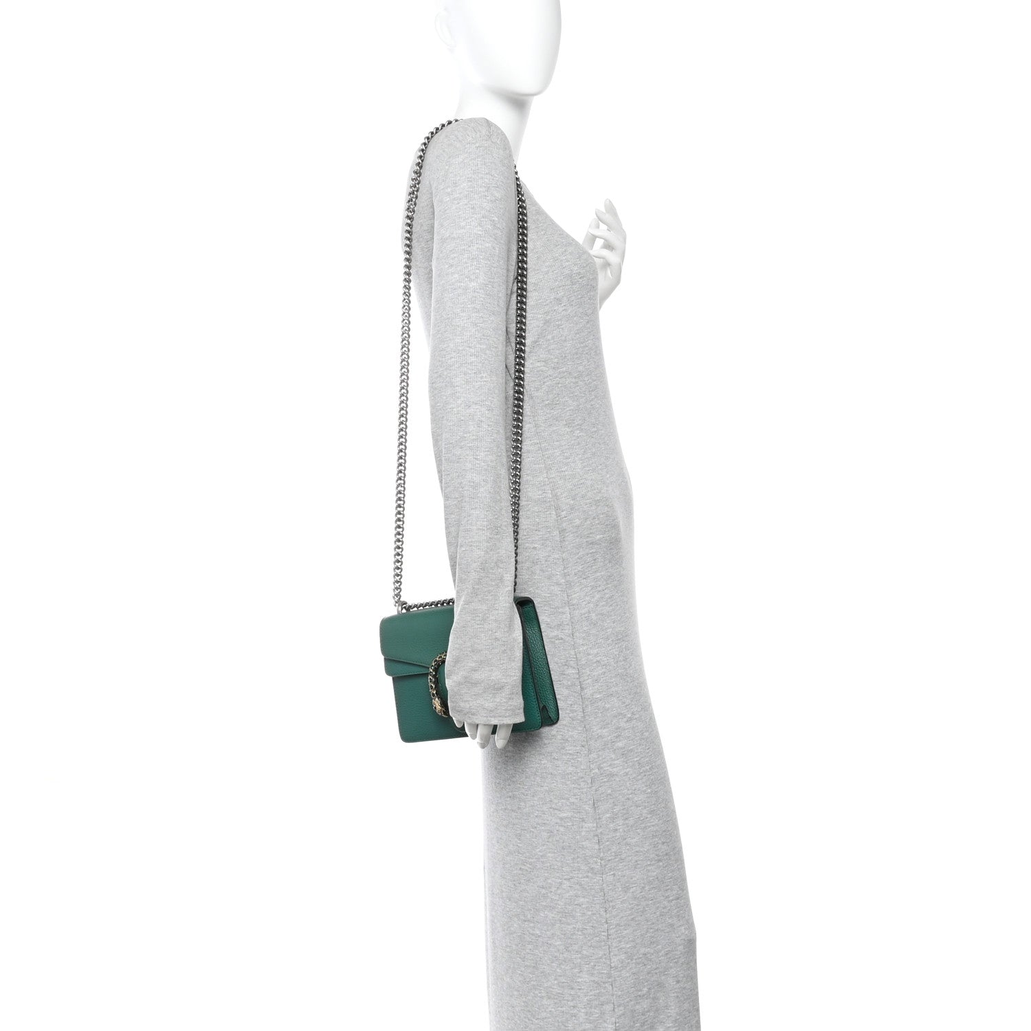Gucci Calfskin Mini Dionysus Shoulder Bag Emerald 2 of 12