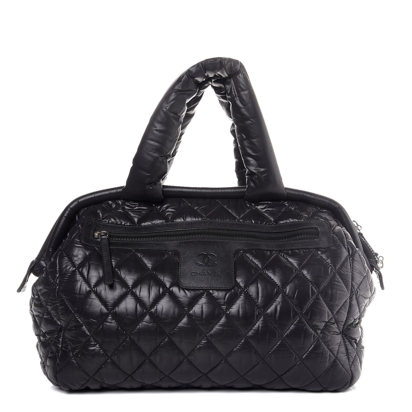 Nylon Quilted Coco Cocoon Bowler Black