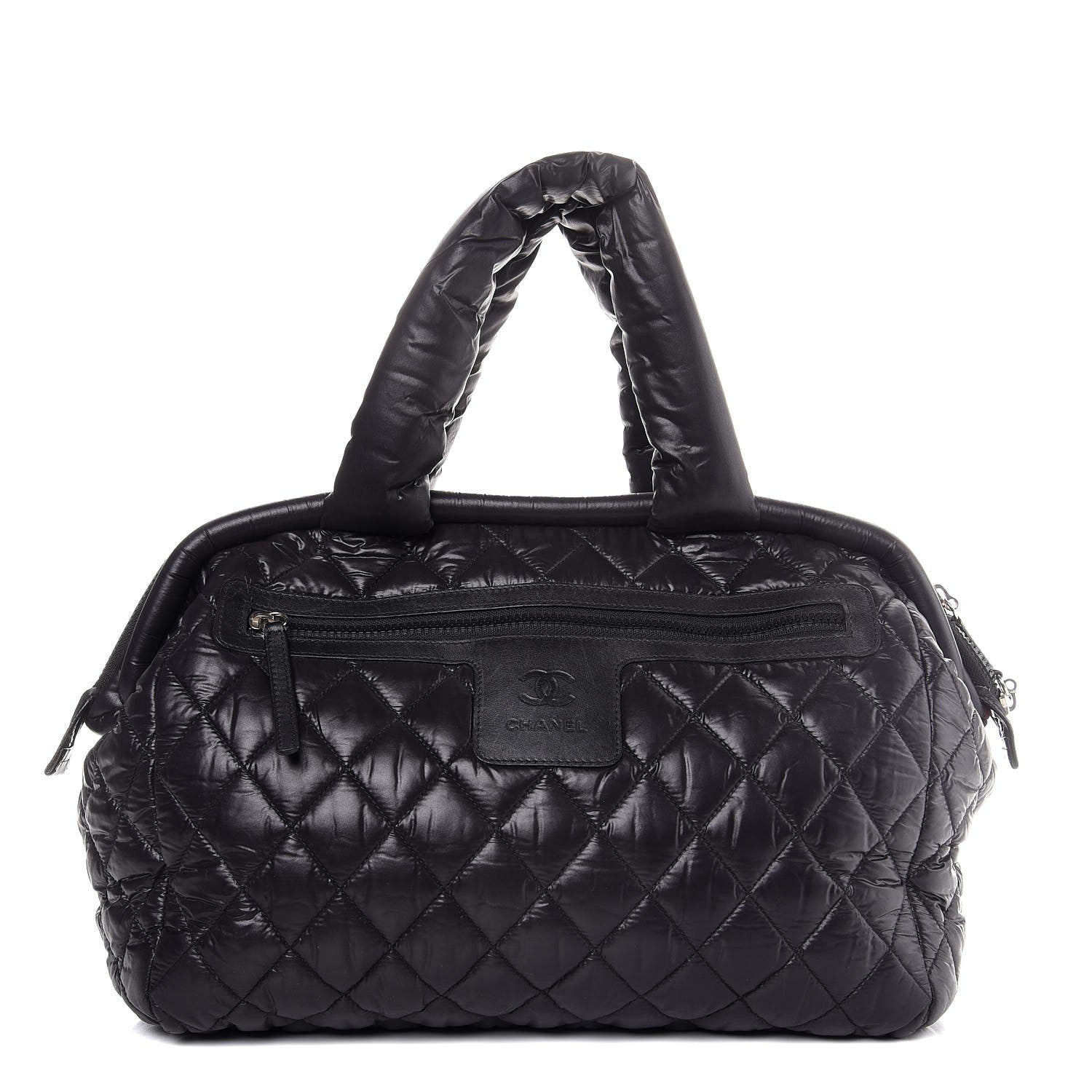 Chanel Nylon Quilted Coco Cocoon Bowler Black 1 of 8