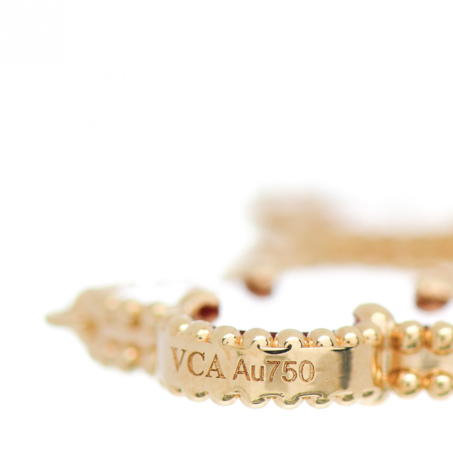 Van Cleef & Arpels 18K Yellow Gold Carnelian 5 Motifs Vintage Alhambra Bracelet 4 of 5