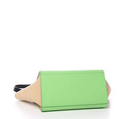 Celine Smooth Calfskin Small Tri-Color Trapeze Lime 4 of 9